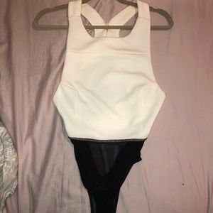 NWT⭐️ Cross back Ivory Bodysuit